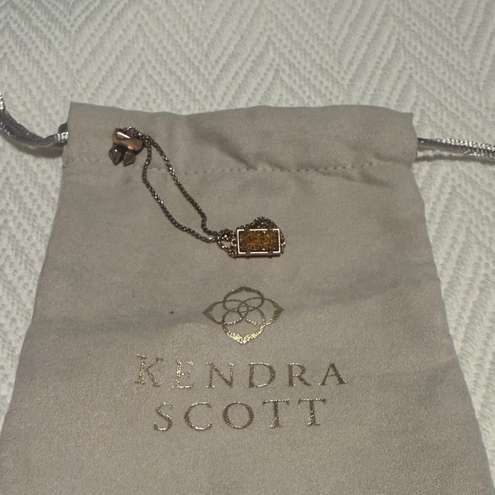 Kendra Scott Rose Gold Pendant Adjustable Bracelet